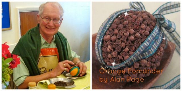 Alan Page teaches you how to arrange flowers and make the perfect Orange Pomander.
