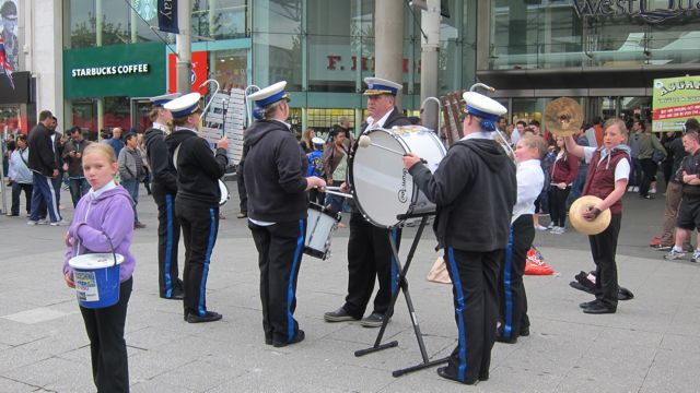 Dolphin Marching Band, outside West Quay