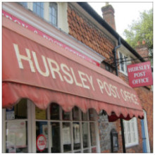 Hursley post office image. Hursley is near Winchester.