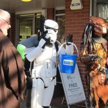 In Eastleigh today: Obi Wan Kenobi and Stormtrooper from Star Wars, and Predator.