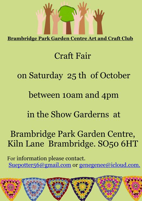 Brambridge Park craft fair: 25th October 10am - 4pm