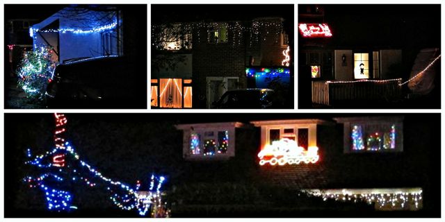 Christmas lights seen in Chandler's Ford, 2013.