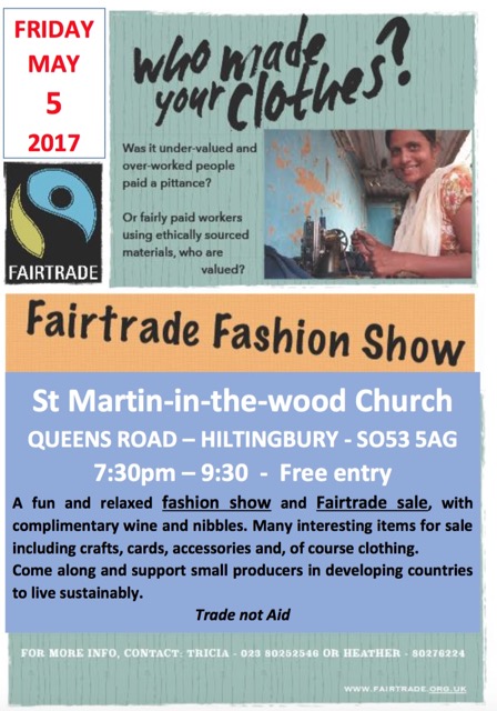 Fairtrade Fashion Show May 2017