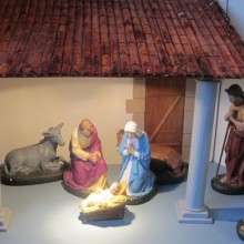 "Where is Joseph?" Nativity set at St. Martin in the Wood in Chandler's Ford.