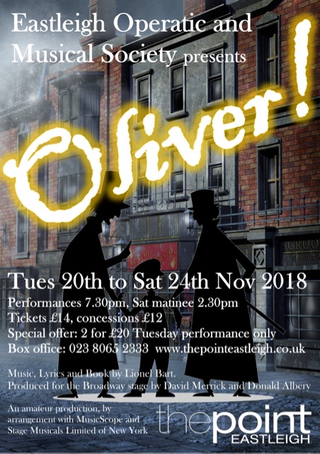 Oliver by Eastleigh Operatic and Musical Society (EOMS)