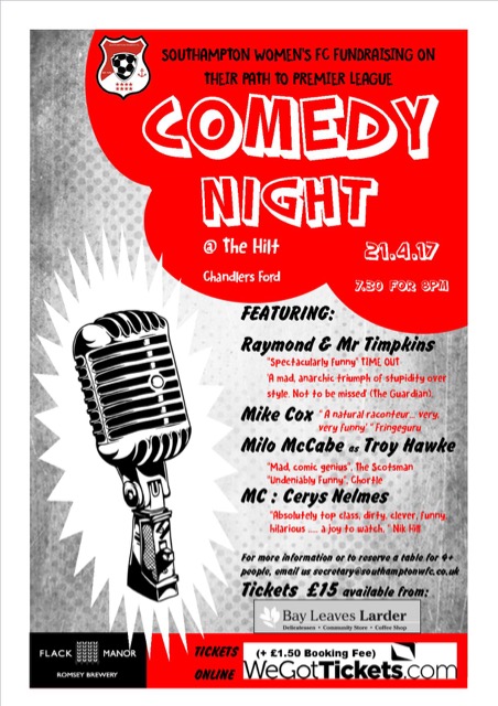 Comedy Night at the Hilt, 21st April 2017.