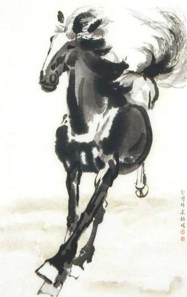 Galloping Horse by Xu Beihong 徐悲鸿，