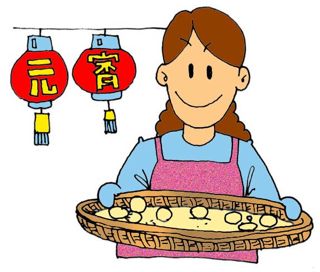 Lantern Festival 元宵: Lanterns and Glutinous rice balls.
