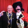 The Mayor of Eastleigh (aka Sexy Drawers) with Captain Hook.