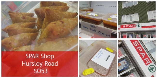 Unique SPAR shop on Hursley Road - home-made samosas and curries.