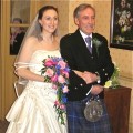 The bride Rowan Esther Catherine was given away by her father, Hugh Cameron of Chandler’s Ford.