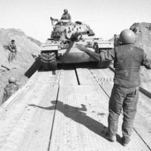 Israeli Tanks Cross the Suez Canal.