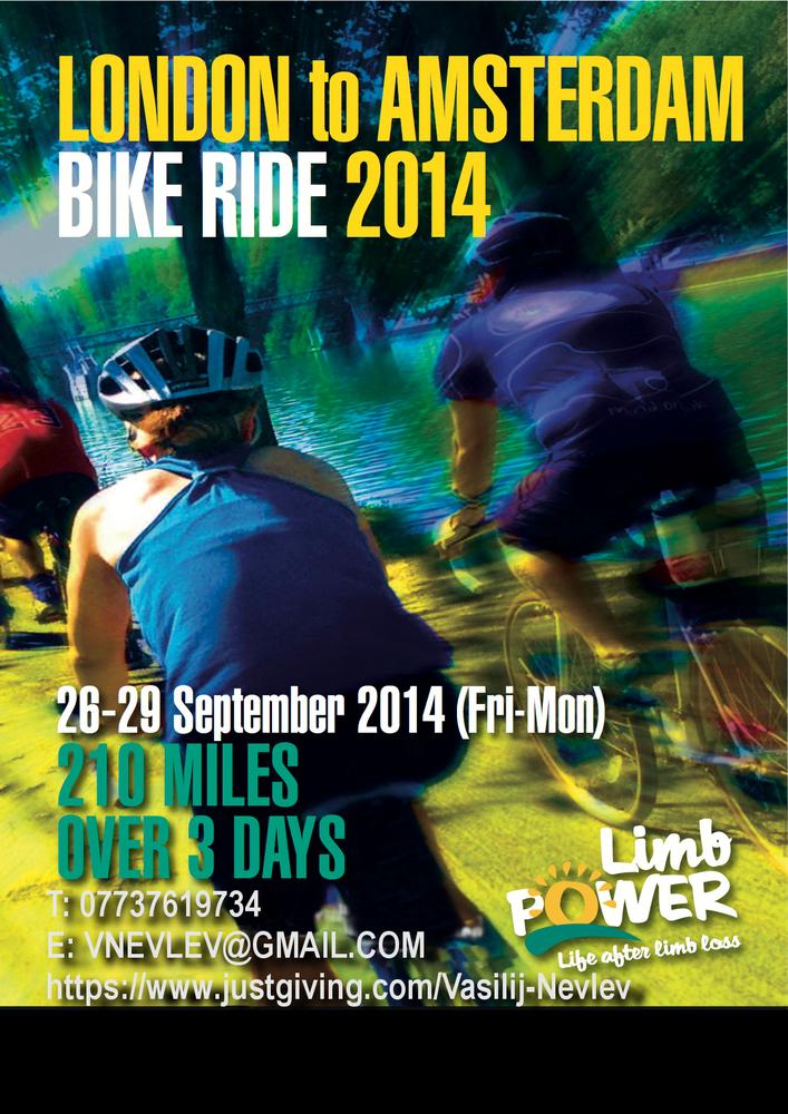 London to Amsterdam Bike Ride: 26th - 29th September, 2014.