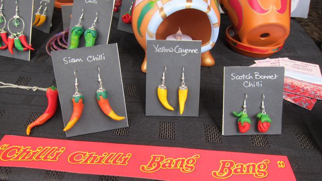 Chilli-inspired jewellery by Sonny Chana.