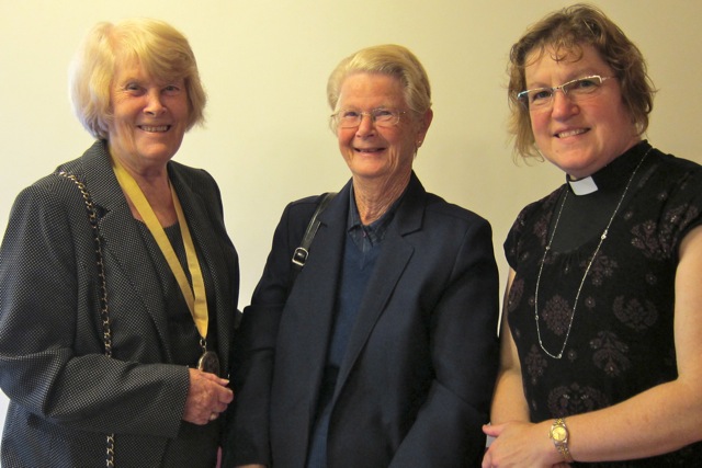 (From the left) Deputy Mayor of Eastleigh, Councillor Jane Welsh, church secretary Gill Dobson, and Reverend Christine Whitehead.