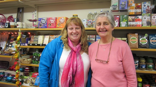 Kimberly Jones (left) and Ruth Arnold from Shop Equality in Eastleigh wish you peace and happiness.