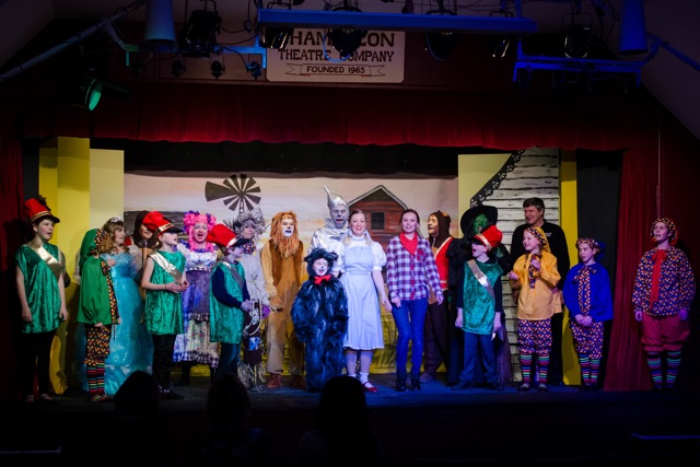 The Wizard of Oz cast, by Chandler's Ford Chameleon Theatre Company - January 2015 Pantomime.