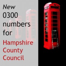 New 0300 numbers for Hampshire County Council from February 2015.