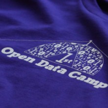 Open Data Camp Winchester 21-22 Feb 2015 Feature. Purple shirt. Image credit: Sasha Taylor.