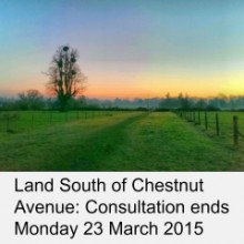 Land south of Chestnut Avenue north Stoneham Park Chestnut Avenue Stoneham Lane Eastleigh: Consultation ends Monday 23 March 2015.