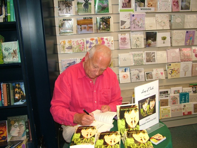 Richard Hardie at a book signing event. Richard and Sir Terry Pratchett worked together on one of the Gang Shows together.