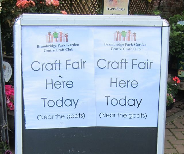 Craft fair Brambridge sign