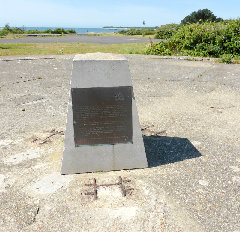 Commemorative plaque on the site of the Radome at Steamer Point, Friar's Cliff.
