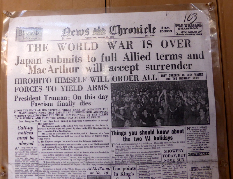 News Chronicle, Wednesday August 15th 1945, price 1d