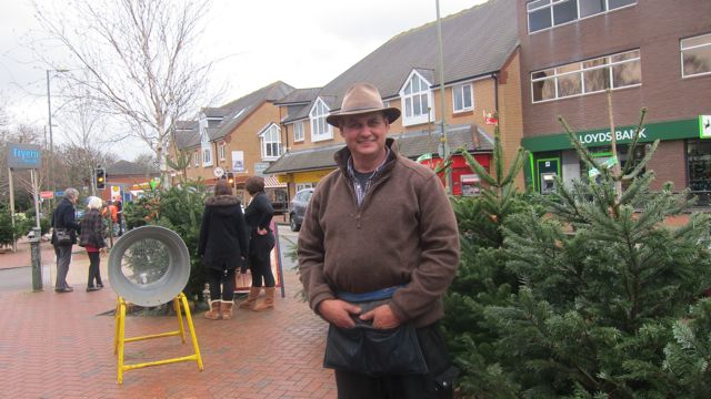 Jimmy Peters: selling Christmas trees at Fryern Arcade for 24 years.