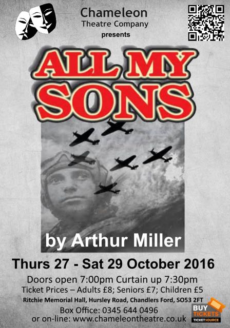 All My Sons by Chandler's Ford Chameleon Theatre Company October 2016.