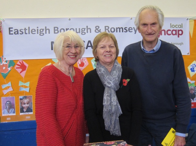 Eastleigh Borough and Romsey Mencap Society. (Left to right): Jackie, Elaine, Peter.