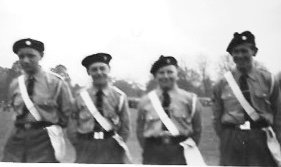 Roger White (2nd from the left): the cadet inspection on Southsea common, 1956.