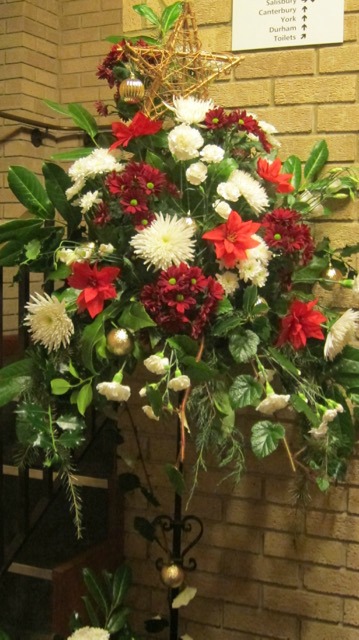 St. Boniface Church at Chandler's Ford - Christmas flowers arrangement.