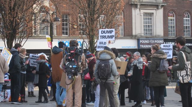 Dump Trump campaign in Southampton 21 Jan 17