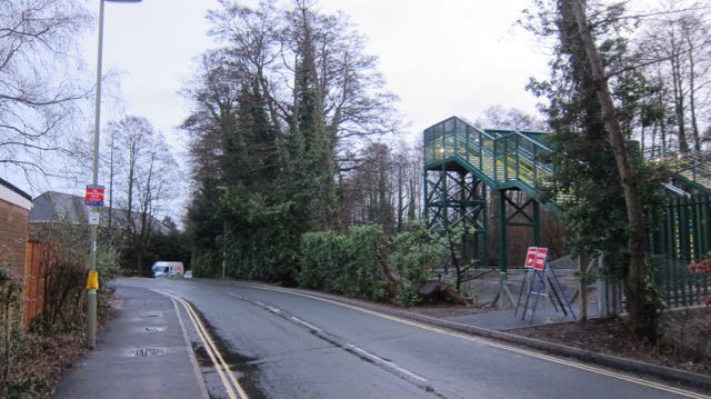 New footbridge at the level crossing by Sutherlands Way in Chandler's Ford.
