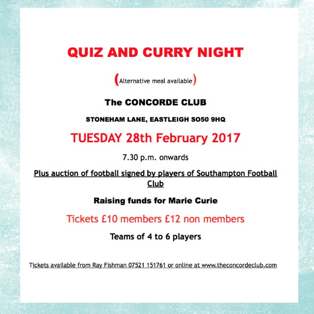 Quiz and curry night