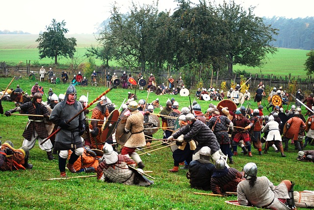 medieval battle re-enactment - image via Pixabay