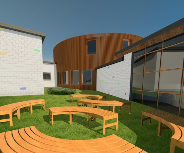 Outdoor teaching area - April Rapley's redesign of Chandler's Ford Infant School.