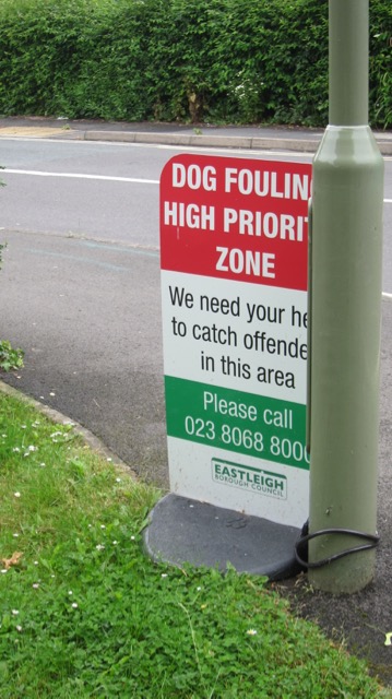 DOG FOULING sign