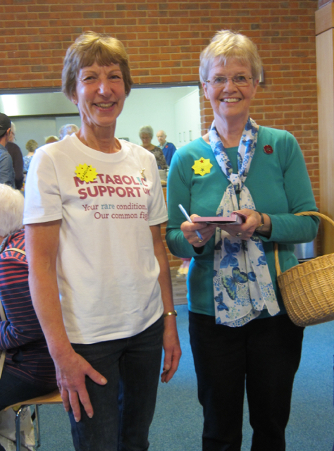 Jennifer (with her famous bamboo basket), and Caroline: busy selling raffle tickets and sourcing great prizes from the local community.