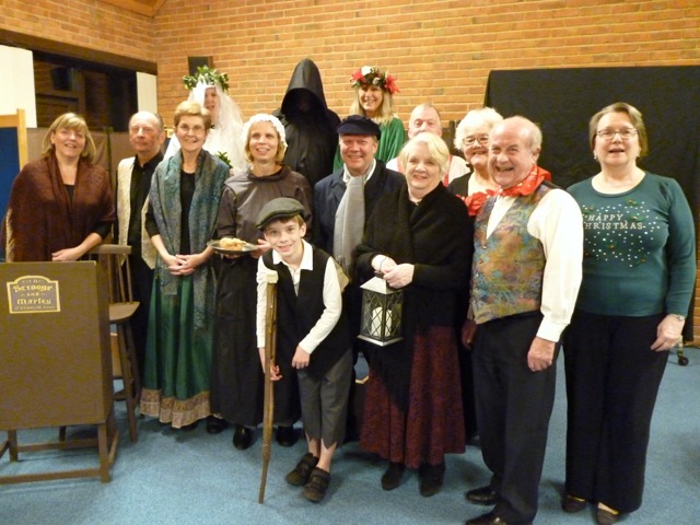 The cast from A Christmas Carol staged by the MDG Players. Image kindly provided by Mike Standing.