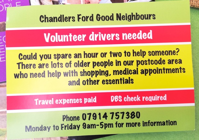 Chandler's Ford Good Neighbours need you