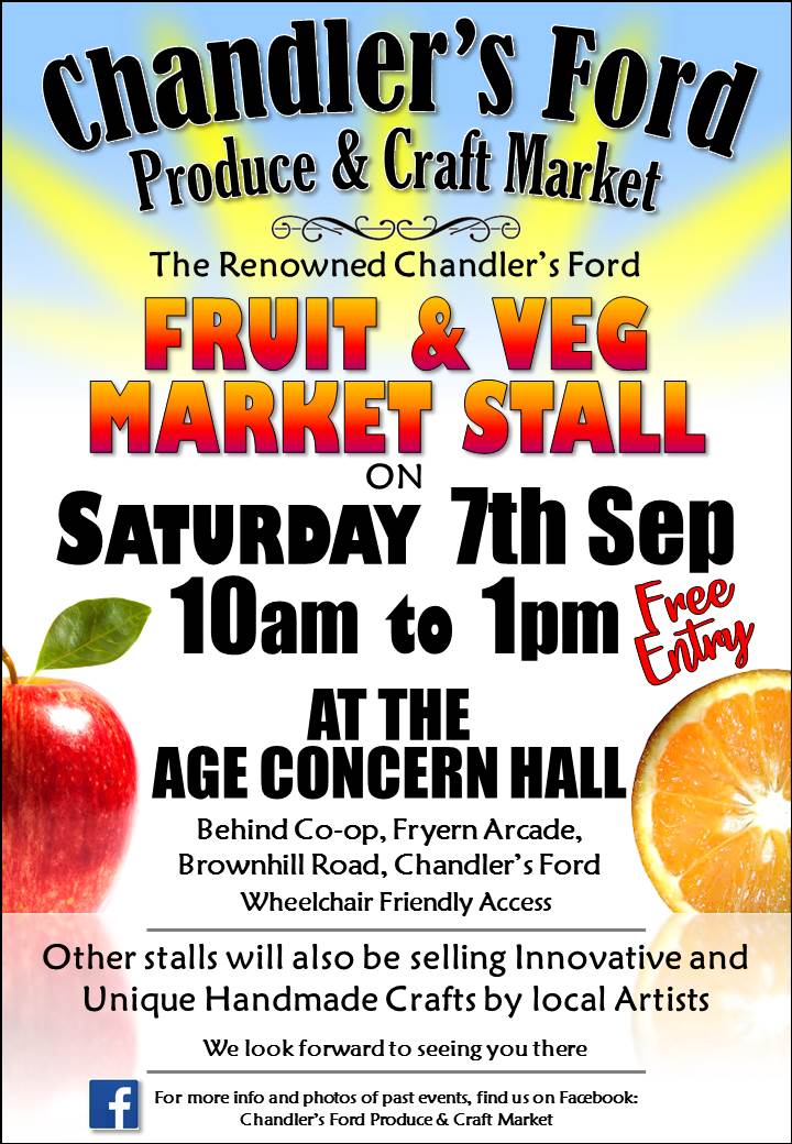 Chandler's Ford Fruit and Veg Market Stall - Saturday 7th September 2019