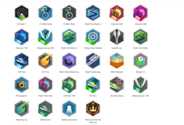 Activity Reward Badges