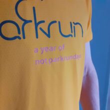 running shirt with slogan a year of not parkrundays