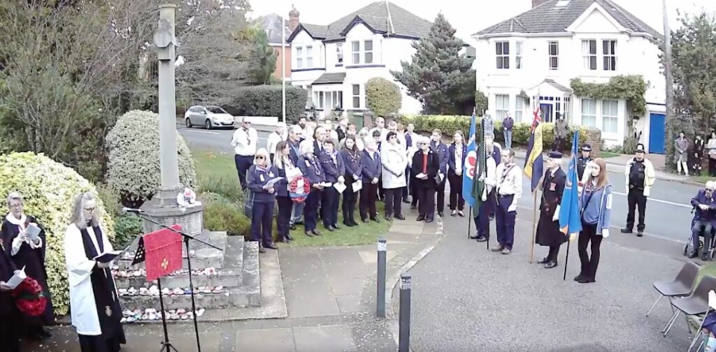Remembrance Sunday - screenshot from the live stream.