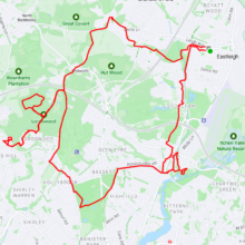 map of cycle route