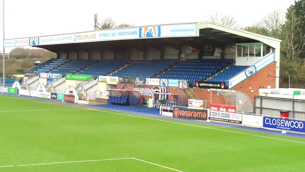 Stadium View of Eastleigh Football Ground from Sherwoods