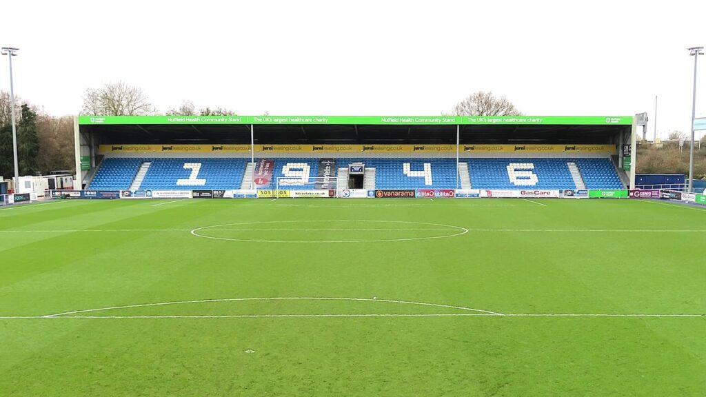 Stadium View of Eastleigh Football Ground from Sherwoods image