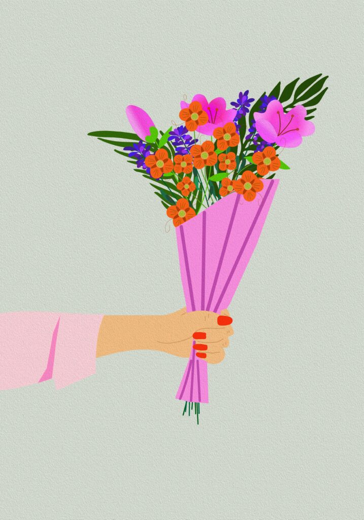 bouquet of flowers. Image by Bianca Van Dijk from Pixabay